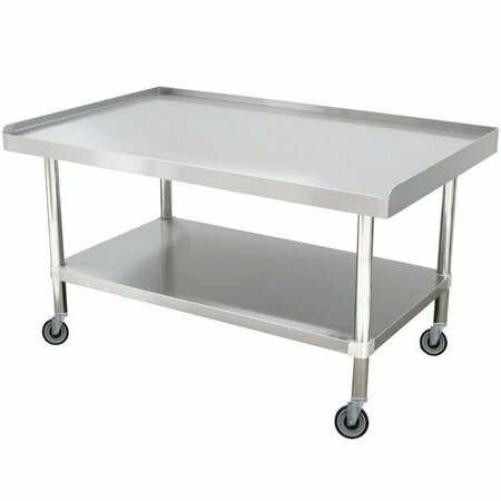 ADVANCE TABCO ES-305C 30in x 60in Stainless Steel Equipment Stand with Stainless Steel Undershelf and Casters 109ES305C